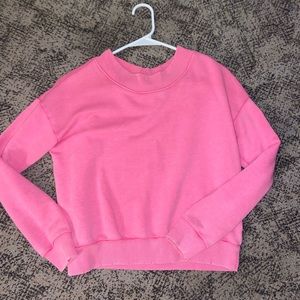 Aerie pink crew neck sweatshirt